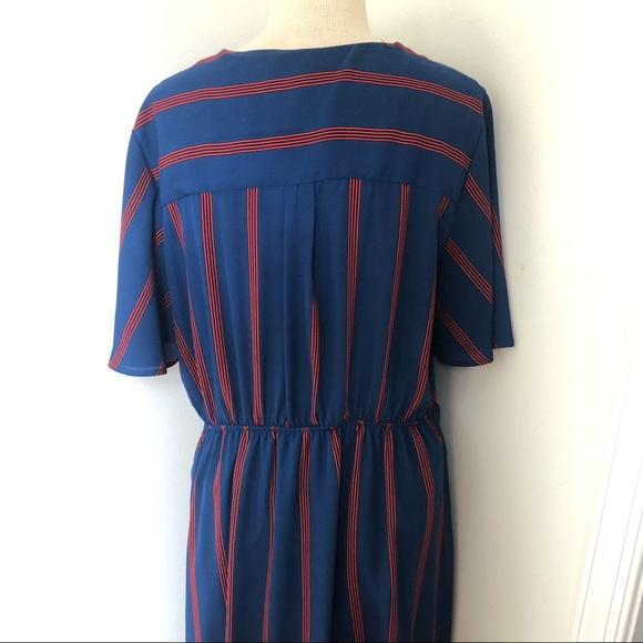 Monteau Striped Faux Wrap Dress - Picture 3 of 3